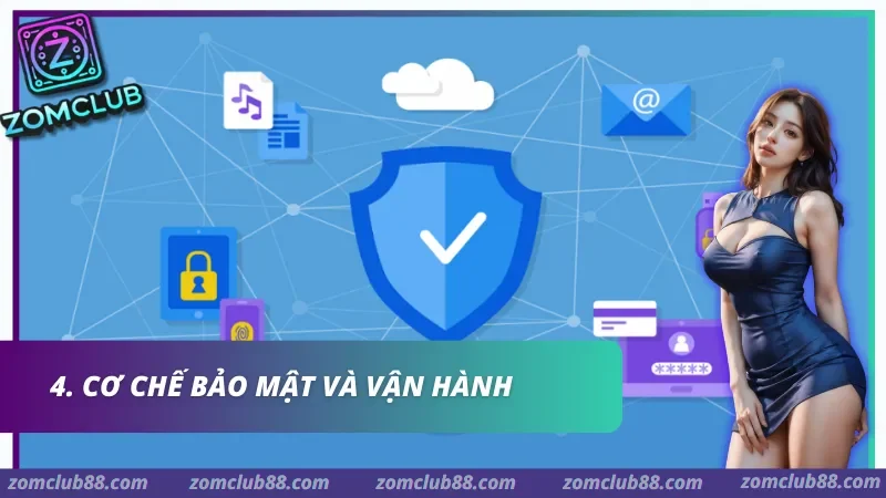 e-sport-zomclub-3.webp Biểu tượng khiên có dấu kiểm cùng ổ khóa, mật khẩu và đám mây dữ liệu
