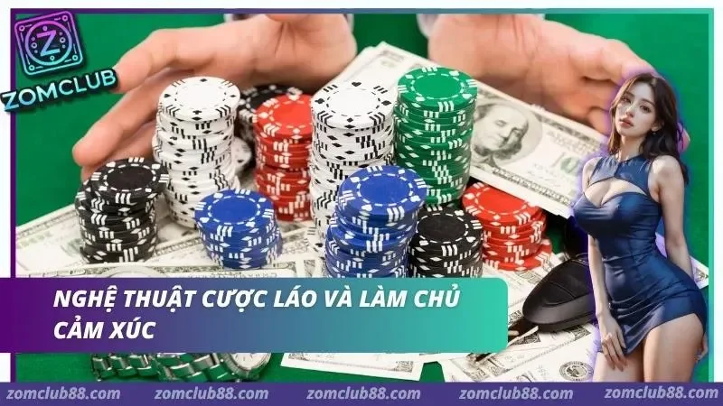 Hình ảnh Poker Zomclub 4 1 trong bài viết Poker ZomClub: Đỉnh Cao Trí Tuệ Và Chiến Thuật Quản Lý Vốn. Các chồng chip poker trong phần cược láo tại ZomClub