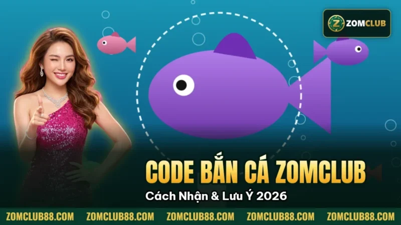 Cá hoạt hình trong vòng ngắm trên bìa code bắn cá ZomClub
