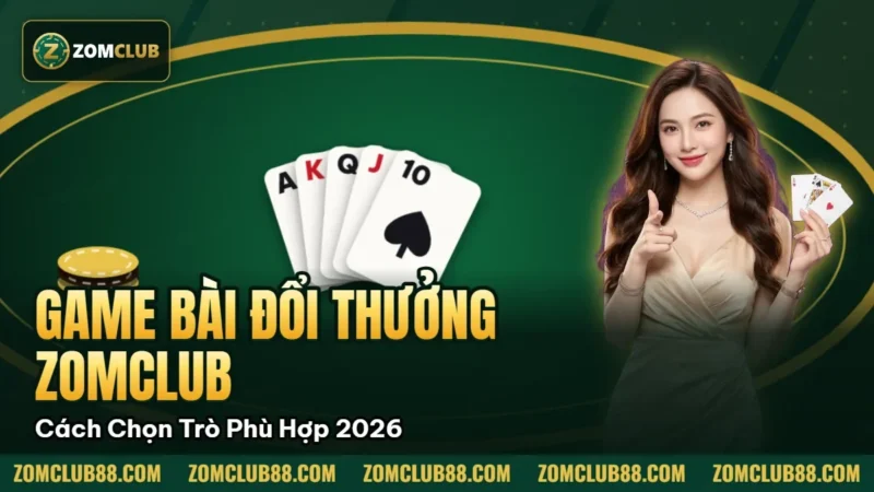 Quạt bài và chip trên ảnh giới thiệu game bài đổi thưởng Zomclub